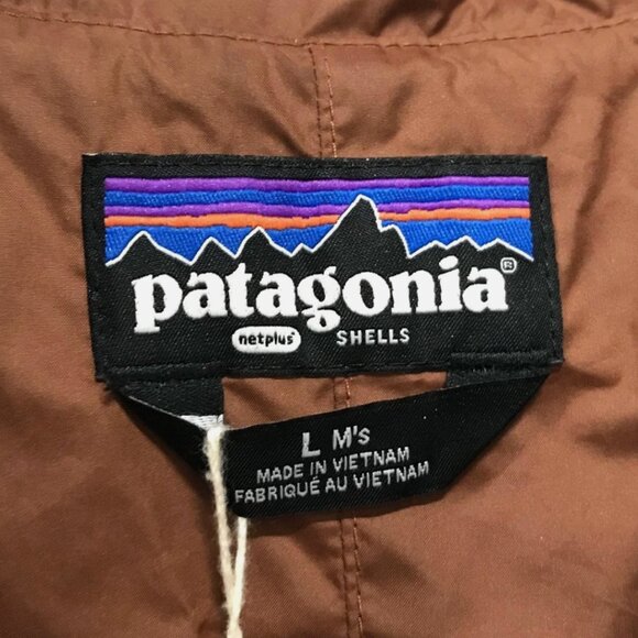 Patagonia Men's L Box Quilted Hoody Olive Drab OD Green Custom Logo Puffy Puffer - Picture 7 of 11